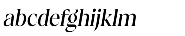 Calgera Medium Condensed Oblique Font LOWERCASE