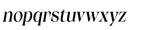 Calgera Medium Condensed Oblique Font LOWERCASE