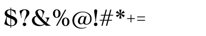 Calgera Medium Contrast Font OTHER CHARS