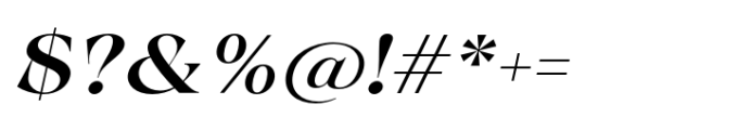 Calgera Semi Bold Expanded Oblique Font OTHER CHARS