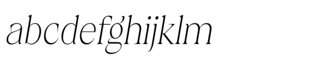 Calgera Thin Condensed Oblique Font LOWERCASE