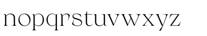 Calgera Thin Expanded Font LOWERCASE