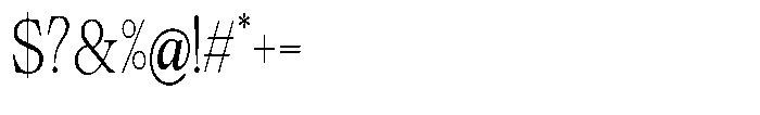 Calgine Serif Variable Calgine Serif Extra Light Condensed Font OTHER CHARS