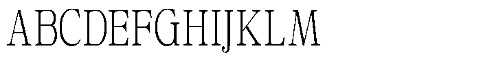 Calgine Serif Variable Calgine Serif Extra Light Condensed Font UPPERCASE