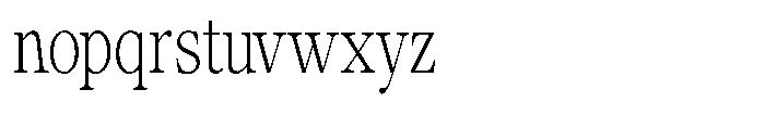 Calgine Serif Variable Calgine Serif Extra Light Condensed Font LOWERCASE