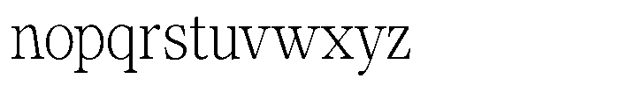 Calgine Serif Variable Calgine Serif Extra Light Semi Condensed Font LOWERCASE