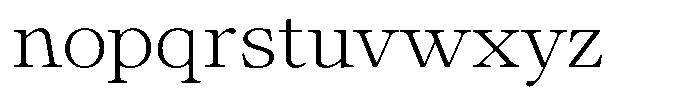 Calgine Serif Variable Calgine Serif Extra Light Semi Expanded Font LOWERCASE