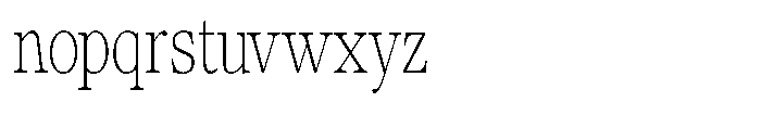 Calgine Serif Variable Calgine Serif Thin Condensed Font LOWERCASE