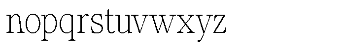 Calgine Serif Variable Calgine Serif Thin Semi Condensed Font LOWERCASE