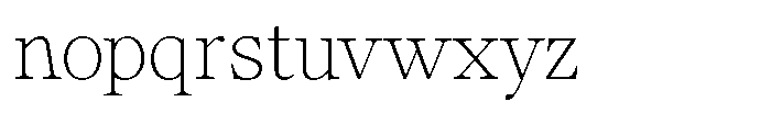 Calgine Serif Variable Calgine Serif Thin Font LOWERCASE
