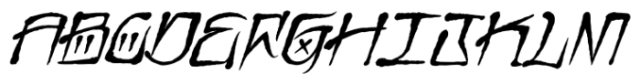 CaliCholo Graffiti Italic Font UPPERCASE