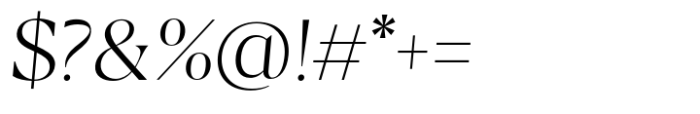 Calibra Extra Light Italic Font OTHER CHARS