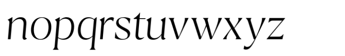 Calibra Extra Light Italic Font LOWERCASE