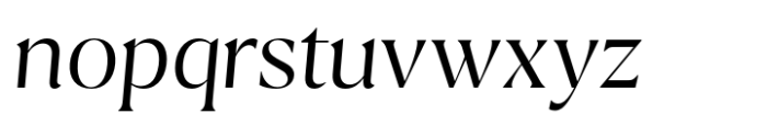 Calibra Light Italic Font LOWERCASE