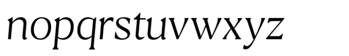 Calibra Text Extra Light Italic Font LOWERCASE