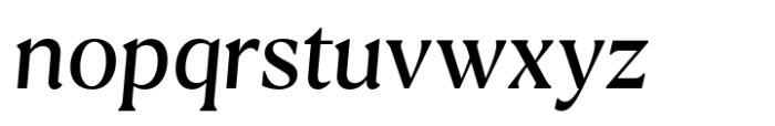 Calibra Text Italic Font LOWERCASE