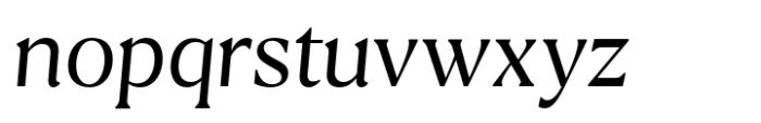 Calibra Text Light Italic Font LOWERCASE