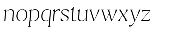 Calibra Thin Italic Font LOWERCASE
