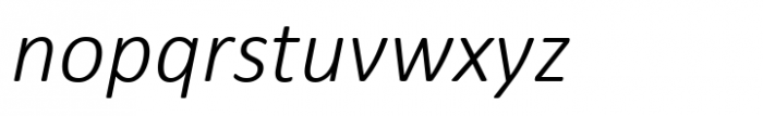 Calibri (MS) Light Italic Font LOWERCASE