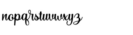 California Modern Script Font LOWERCASE