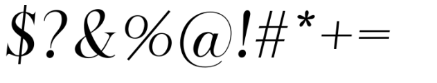 California Signature Serif Italic Font OTHER CHARS