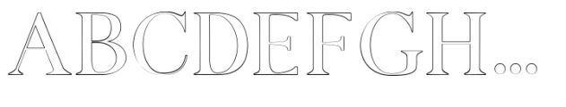 California Signature Serif Outline Font UPPERCASE