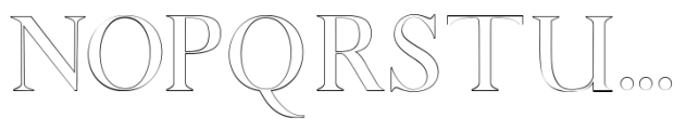 California Signature Serif Outline Font UPPERCASE