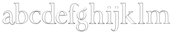 California Signature Serif Outline Font LOWERCASE