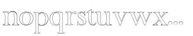 California Signature Serif Outline Font LOWERCASE