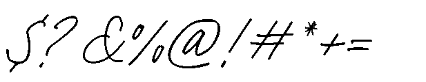 Calish Script Font OTHER CHARS