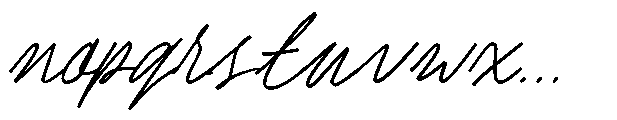 Calish Script Font LOWERCASE