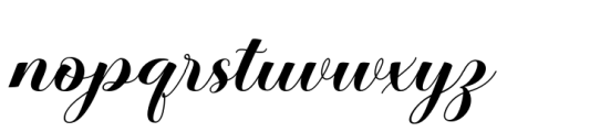 Calita Font LOWERCASE