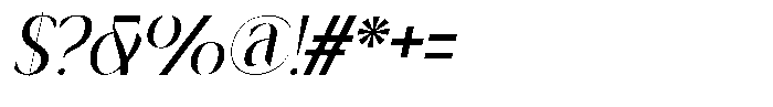 Calivorne Italic Font OTHER CHARS