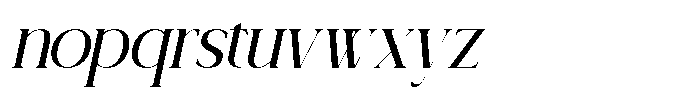 Calivorne Italic Font LOWERCASE