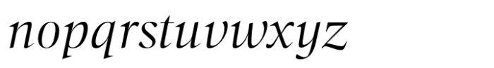 Callas Light Italic Font LOWERCASE