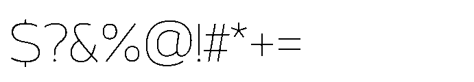 Calleo Thin Font OTHER CHARS