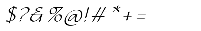 CalliSans Extra Light Italic Font OTHER CHARS