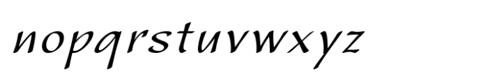 CalliSans Light Italic Font LOWERCASE