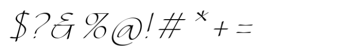 CalliSans Thin Italic Font OTHER CHARS