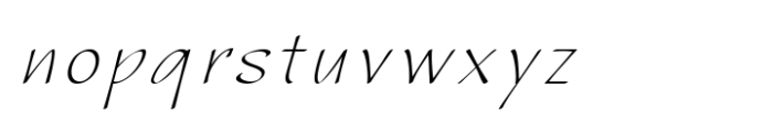 CalliSans Thin Italic Font LOWERCASE