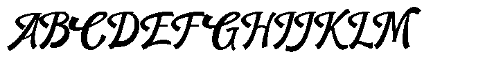 Callibre Calligraphy Font UPPERCASE