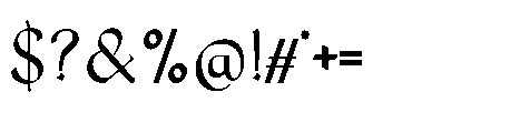 Calligrafia artistic Font OTHER CHARS