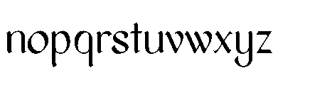Calligrafia artistic Font LOWERCASE