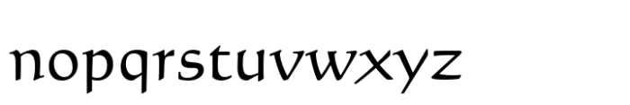 Calligraphic 421 Std Roman Font LOWERCASE