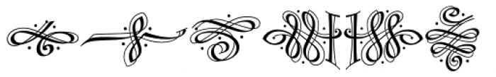 Calligraphic Ornaments Font UPPERCASE