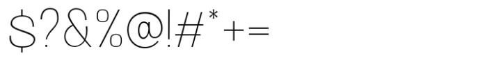 Callions Extra Light Font OTHER CHARS
