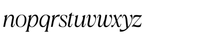Callisen Light Italic Font LOWERCASE