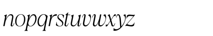 Callisen Thin Italic Font LOWERCASE