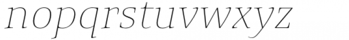 Calm Gray Thin Italic Font LOWERCASE