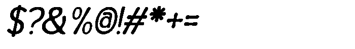 Calm Notes Italic Font OTHER CHARS